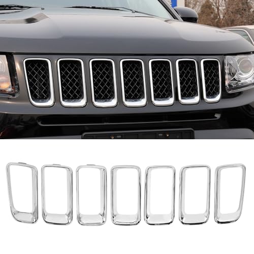 7 piezas de molduras cromadas compatibles con Jeep Compass 2011-2017, sustituye a 68109865AA CH1210111