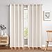 Linen Curtains for Living Room Drapes Flax Window Curtain Panels for Bedroom 1 Pair