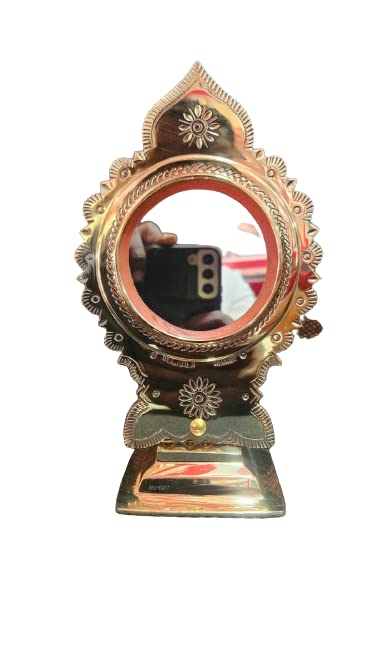 Buy ARANMULA HANDICRAFTS Authentic Aranmula Kannadi Bronze Mirror(Gold ...