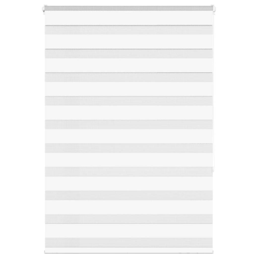 Store enrouleur double blanc 110x150cm polyester pour fenêtre