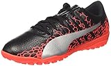 Ganzjährig PUMA Herren EvoPower Vigor 4 Graphic TT 104458 01 Fußballschuhe, Schwarz (Black-Silver-Fiery Coral), 44 EU