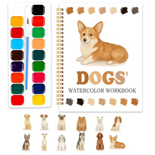 Easy Dog Watercolor Workbook