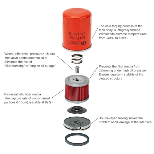 Image of 6485 Maintenance Kit Compatible with Generac 16KW 20KW 22KW 24KW 26KW Cooled Generators 999cc Engine with Paper Funnel Oil Wipe Replace Part Number 0J8478S Air Filter 070185E Oil Filter