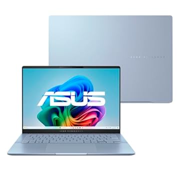 Notebook ASUS Vivobook S 14, Core Ultra 7, 32 GB, 1.0 TB SSD, W11 Home, Tela 14.0'' OLED, Mist Blue - S5406SA-PP097W