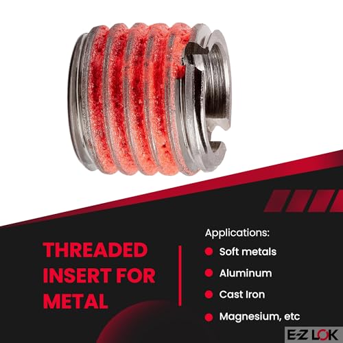 Image of E-Z LOK - 453-12 E-Z Lok Externally Threaded Insert, 303 Stainless Steel, M12-1.75 Internal Threads, M16x2.0 External Threads, 16.99mm Length, Made in US (Pack of 5)