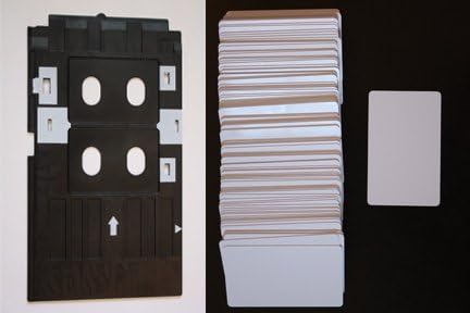 Platinum PVC ID Card Tray Starter Set! Blank Platinum ID Cards and PVC Tray for R280 and Similar