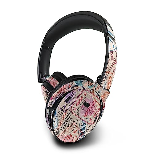 Image of MightySkins Glossy Glitter Skin Compatible with Bose QuietComfort 45 Headphones Ive Been Everywhere | Protective, Durable High-Gloss Glitter Finish | Easy to Apply