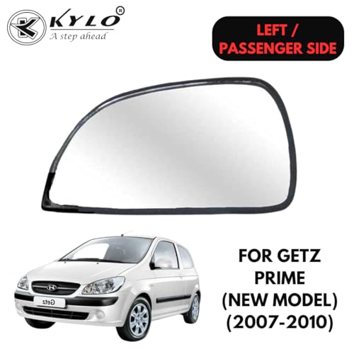 Image of KyloXtreme Getz Prime (2007-2010) Passenger Side (Left Side) Car Side Mirror Glass /Tukdi /Sub Mirror Plate