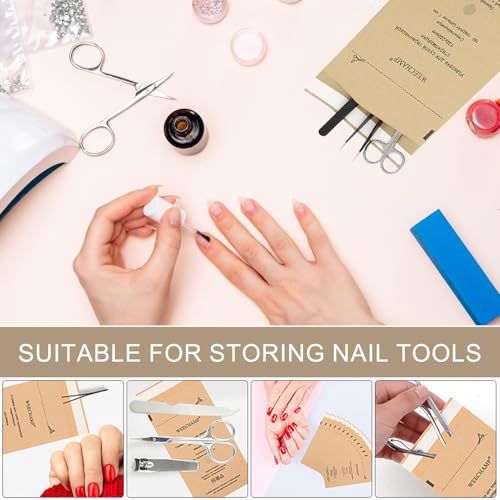 Sterilisationsbeutel, Sterilisator Für Instrumente, Sterilisationsbeutel Für Heißluftsterilisator,50 Selbstverschließende Nagel-Sterilisatorbeutel Für Maniküre-Werkzeuge Und Kosmetika (100 X 200 Mm)