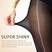 Aaronano 2 Pairs Plus Size Shiny Tights For Women， 40D Sheer Shimmer Pantyhose High Waist Oil Glossy Stockings