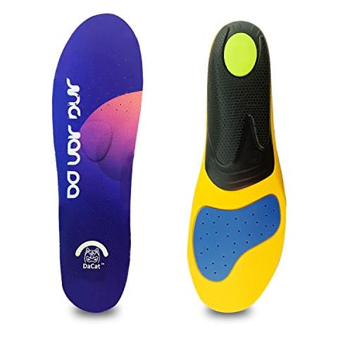 Arch Support Sports Insoles - Plantar Fasciitis Relief Insoles - Shock Absorption Insoles -for Running, Walking, Jogging, and Hiking - UK(9-11) Blue Cover