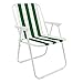 The Secret Home Silla de Playa Plegable y Ligera | Silla de Exterior para Camping, Jardín y Terraza | Estructura de Metal Resistente y Tela de Poliéster Rayas | Asiento Portátil (Multicolor)