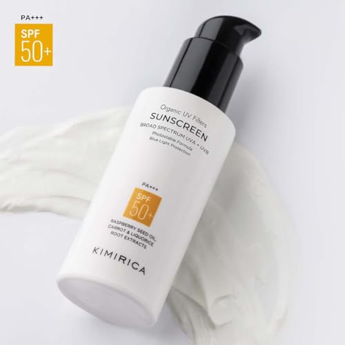 Image of Kimirica Everyday Glow Sunscreen with SPF 50+ PA+++ | Broad Spectrum Protection with organic UV filters | Lightweight cream leaves no white cast | Suitable for every skin type,100ml