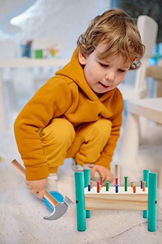 Lanttoe Wooden Hammering Pounding Toy - Preschool Educational Toy For Toddlers- Montessori Toys For Toddlers Learning Fine Motor Skills Age 3 - 6 Years Old #TOP5