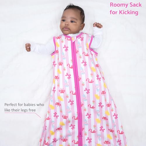 Image of LollyBanks Sleep Sack, 100% Cotton Neutral Baby Sacks, 0.5 TOG Sleep Sacks Lightweight with 2-Way Zipper