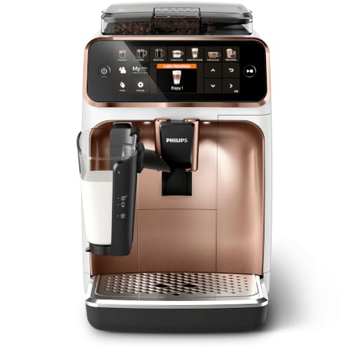 Foto von PHILIPS Kaffeevollautomat LatteGo 5400 Serie, Weiß/Rosé, 12 Spezialitäten