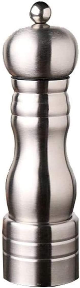 Salt and Pepper Grinder Set Pepper Grinder Refill Pepper Grinder Stainless Steel Pepper Mill Manual Pepper Grinder Shaker with Adjustable Coarseness Kitchen Gadgets (Size : M) ()
