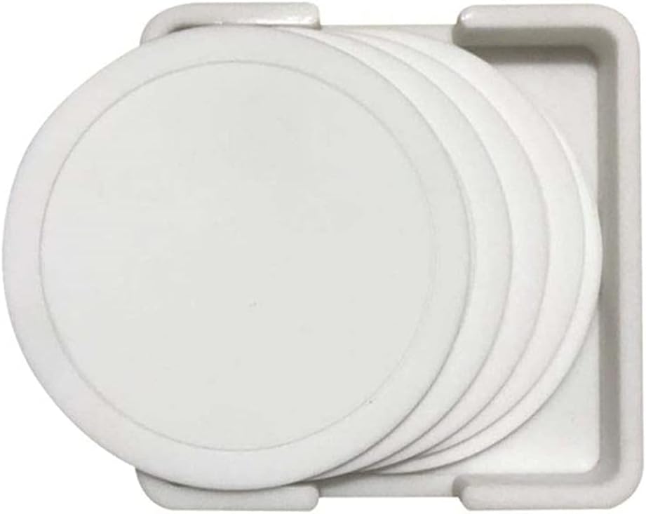 7pcs Non-Slip Table Coaster Set Heat Resistant Silicone Mat Drink Glass Coasters Kitchen Accessories Coffee Placemat(D)