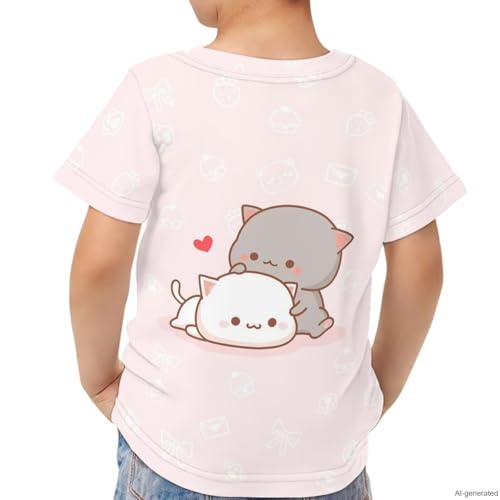 Image of WELLFLYHOM Kids Tshirts Girls Boys Short Sleeve Crewneck Tees Shirts Casual Sport Pullover Tops Size 3-16 Years