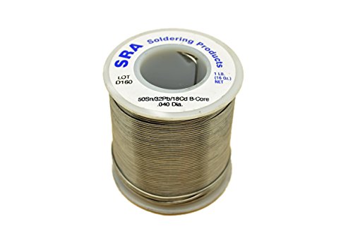 SRA Soldering Products WBCT40 Lead Free Acid Flux Core Solder, Pure Tin .040-Inch, 1-Pound Spool