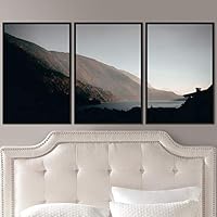 3 Piece Framed Canvas Wall Art Cool Lake Landscape Canvas Prints Home Artwork Decoration for Living Room,Bedroom - 16