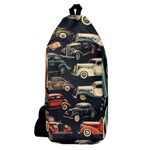 Sac à dos voiture et escapade au design rétro multicolore chic