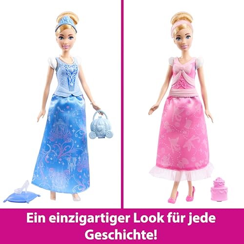 Mattel Disney Princess Cinderella Modepuppe mit 2 Looks – Ansicht 5