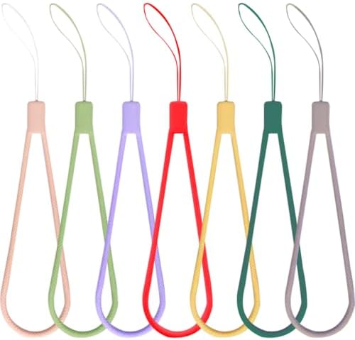 HOMSFOU Braided Silicone Phone Lanyards 7-pack Cell Phone Lanyard Wrist Straps Anti-Lost Hanging Rope for Case Lightweight Daily Carry Accessory Diy Decor image 2