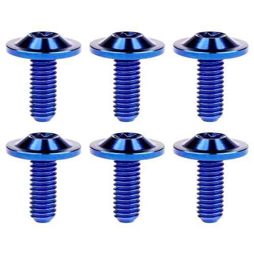 Image of Titanium Bolt Torx Head M6x10 15 20mm Screw for Bicycle Motorcycle Car Modification Pack of 6 (Anode Blue, M6x15mm)