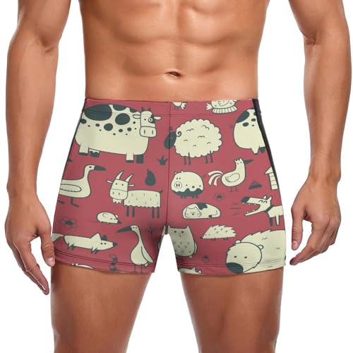 Maillot de bain homme avec séchage rapide et imprimé moutons pour un confort total
