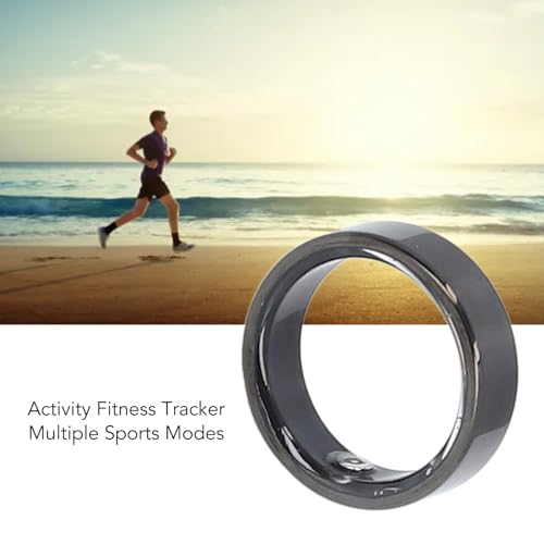 Smart Ring for Men and Women, IP68 Fitness, Health Step Sleep Monitoring, Fashionable Sport Smart Rings, APP for iOS & Android (22.3mm/0.88in)