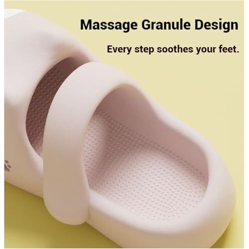 Big Eye Cat Slippers, Closed Toe Women'S Summer Thick-Soled Non-Slip Beach Shoes,Cute Cat Cartoon Shower Slippers3