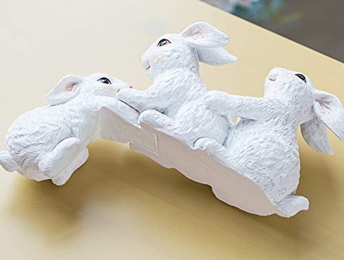 Artisanat maison d'exception : figurine lapin suspendu peint à la main