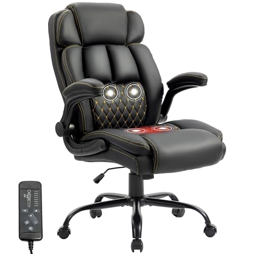 Massage Office Chair with Flip-Up Arms