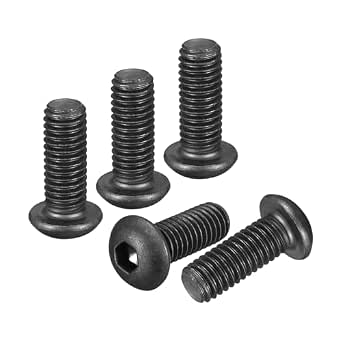15-Pack 3/8-16 X 1" Button Head Socket Cap Screws - Alloy Steel, Black Oxide, Hex Drive