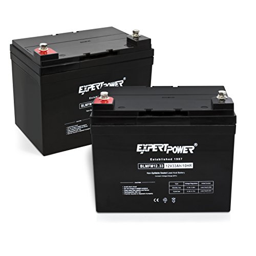 ExpertPower EXP12330-2 AGM (2 Pack) 12v Rechargeable Deep Cycle Battery 33Ah, 34Ah, 35Ah