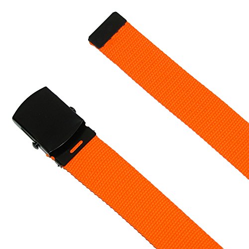 CTM Adjustable 1.25 Inch Wide Neon Fabric Web Belt2
