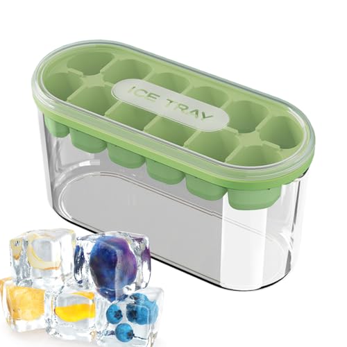 Moxeupon Bandeja para cubitos de hielo para congelador, compacta, antiadherente, de extracción rápida, para cócteles, bar en casa, fiestas, bebidas, whisky, cocina