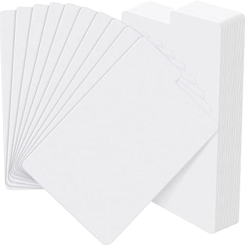 Image of Henoyso 100 Pieces Comic Book Dividers with Tab with Tabs White Frosted Card Separator Plastic Dividers for Comic Book Storage Boxes Organize Comics Efficiently in Storage Boxes, 11.22 x 7.24