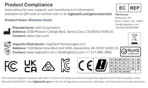 Image of Wireless-AC 7265 Half Mini PCIe Network Card | 867 Mbps with Bluetooth 4.0 Support | HMC WLAN Replacement Part 7265.HMWG Wi-Fi Card 7265HMW