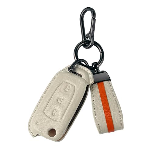 Image of keyzone royal leather key cover for Tata Curvv, Nexon, Harrier, Altroz, Punch, Safari, Tigor, Tiago, Zest, Bolt 3 button flip key