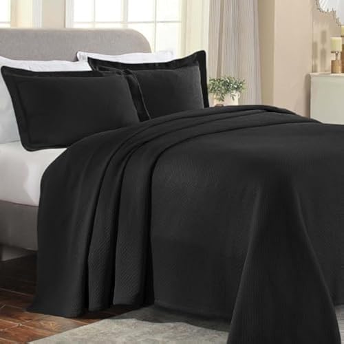 Colcha de algodón de 3 piezas con fundas para cama 2