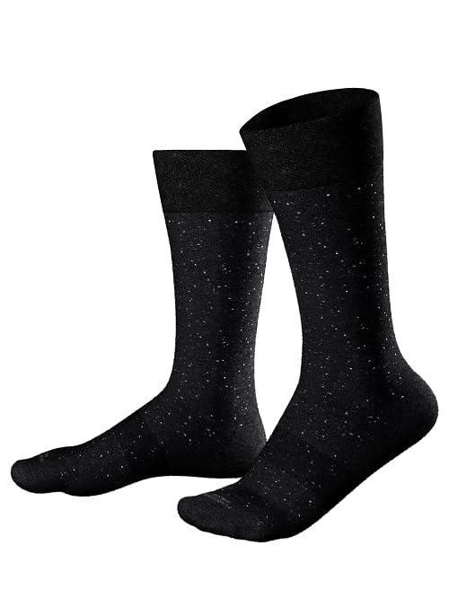 Men's Mid-Calf Pima Cotton Tweed Sneaker Socks, Charcoal