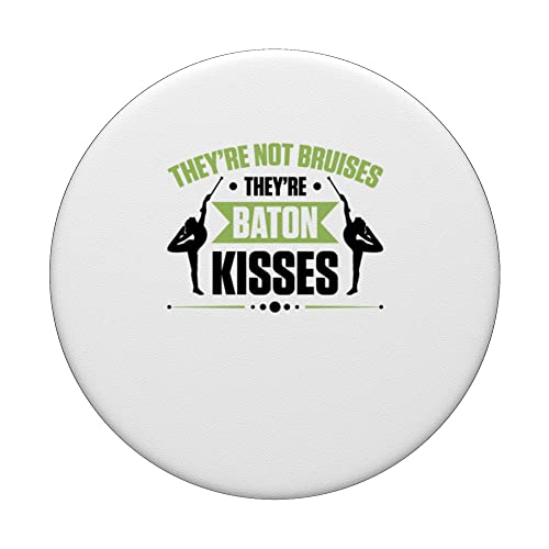 Majorette Twirler Baton Twirling PopSockets Swappable PopGrip, Black - Image 3