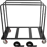 Noliven Folding Table Cart, 1800 LBS Load Capacity 45.6" x 29" x 39" Panel Dolly Cart with Swivel Wheels, Heavy Duty Table Trolley for Party Events, Hotel Furniture, Warehouse