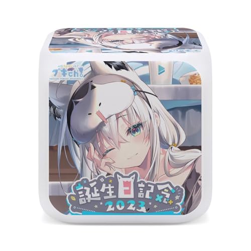 白上 フブキ28目覚まし時計 置き時計 多機能 時間と温度の二重表示 電池式 学生 寝室やオフィスに最適