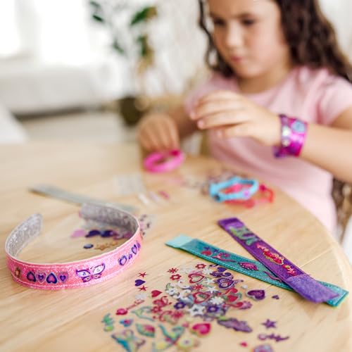Melissa & Doug Design-Your-Own Jewelry-Making Kits - Bangles, Headbands, and BraceletsDIY Jewelry, Decorate with Stickers, Bracelet and Headband Crafting Set for Kids Ages 4+ by Melissa & Doug - Image 2