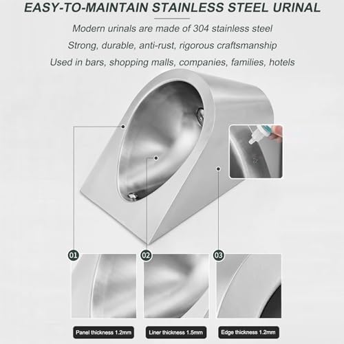 Orinal universal de acero inoxidable 304 dorado para baño comercial y doméstico 4