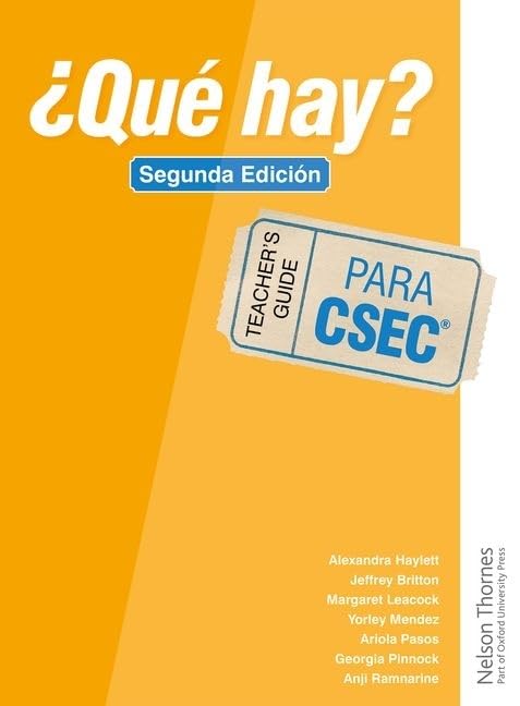 ?Que hay? Teacher's Guide CSEC Second Edition