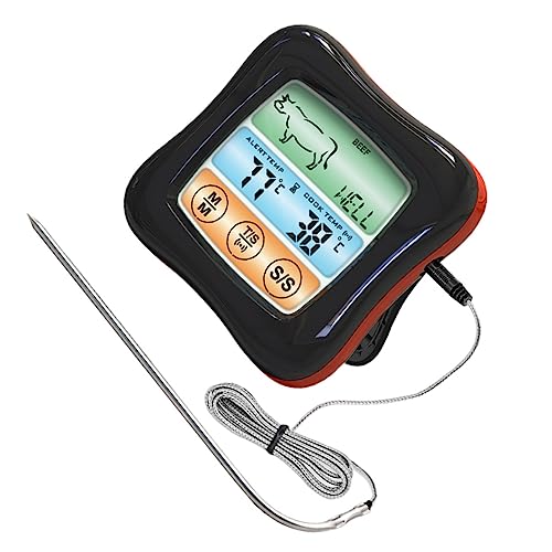 ABOOFAN Touch Screen BBQ Thermometer Kitchen Gadget Thermometer Fahrenheit Celsius Switch